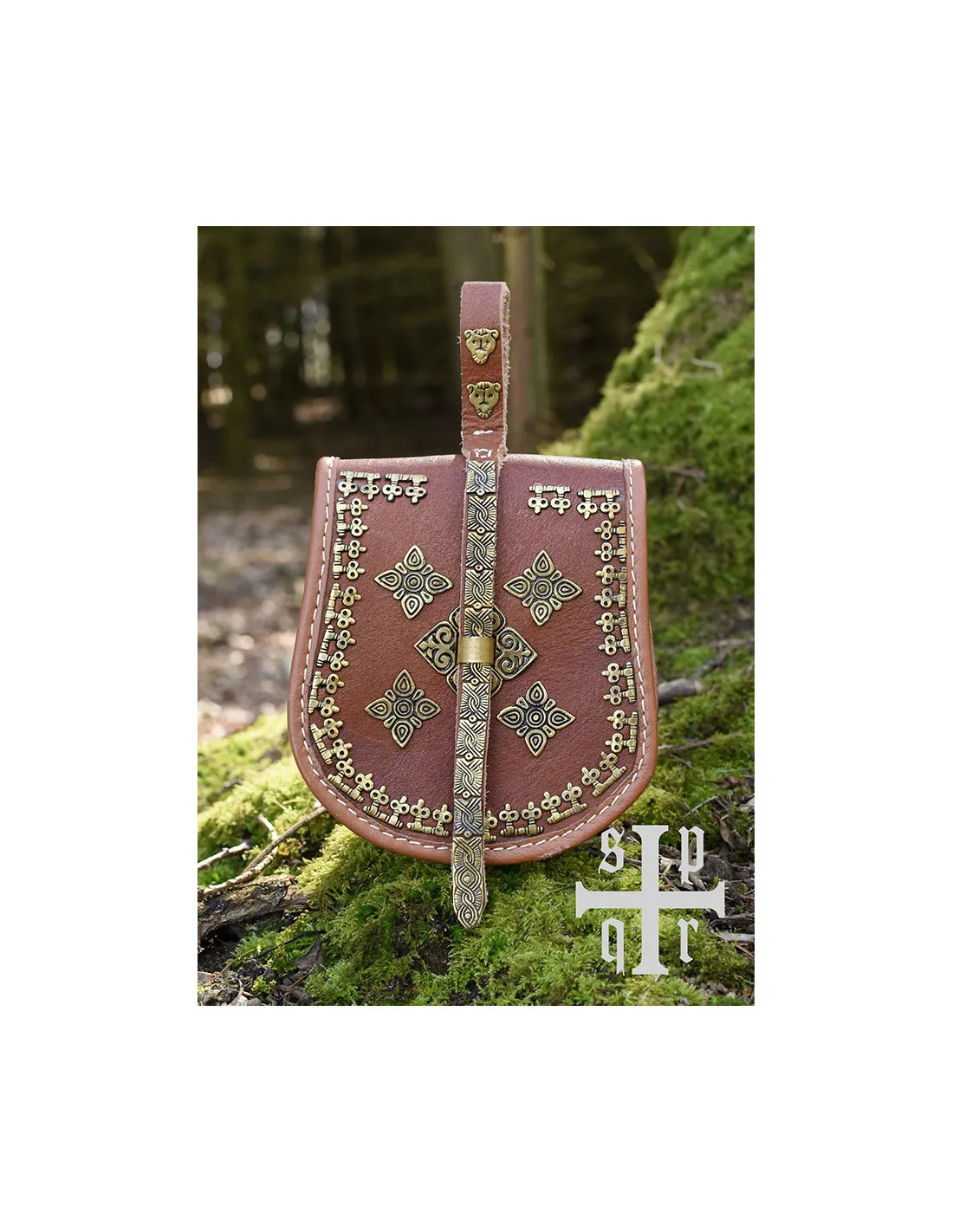 Bolso vikingo de cuero modelo Birka
