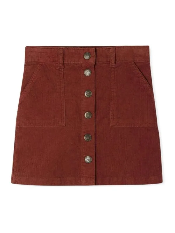 BONPOINT FALDA SEMILARGA  ROJO OSCURO