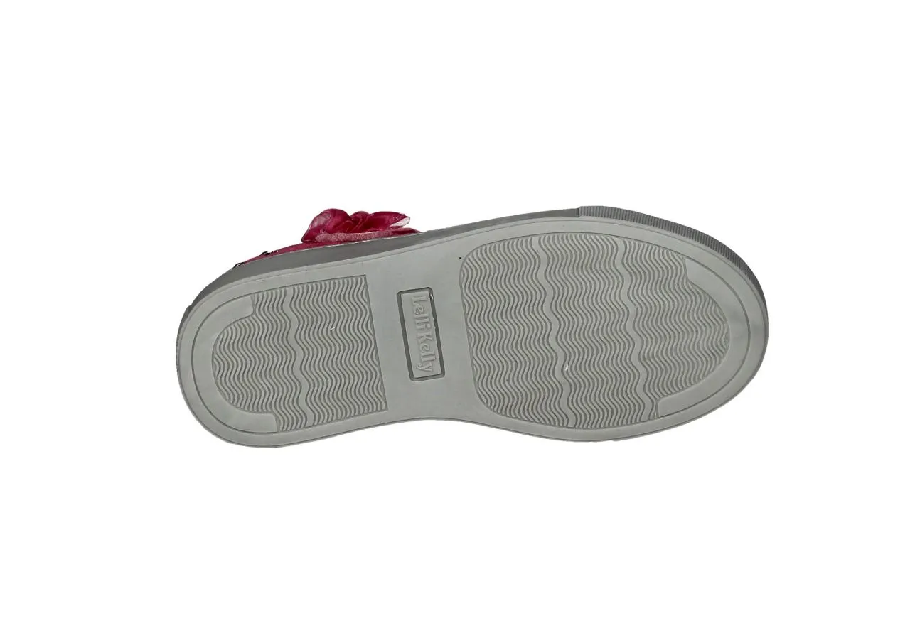 Bota Velcro Charol/nobuck Fuxia Lateral MuÑequita Vestidos