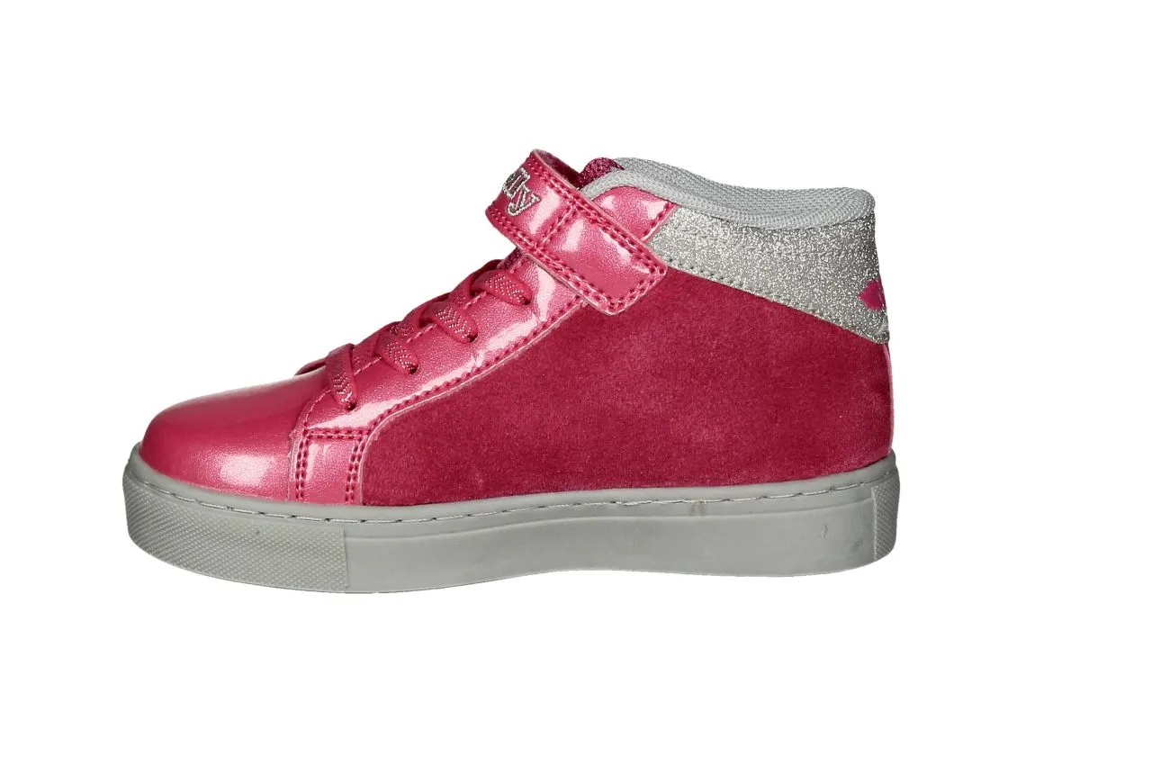 Bota Velcro Charol/nobuck Fuxia Lateral MuÑequita Vestidos