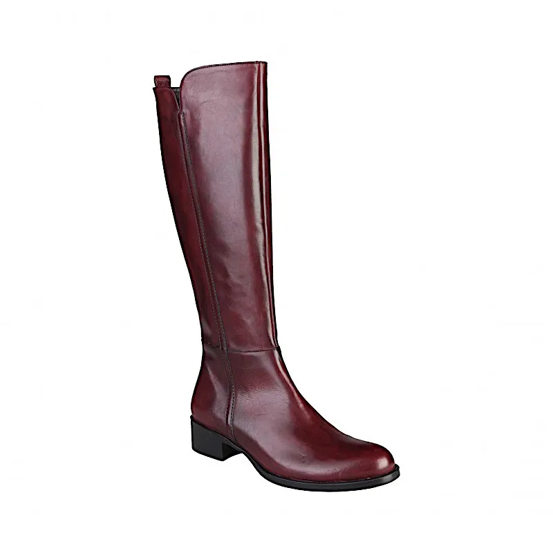 Botas altas burdeos mujer