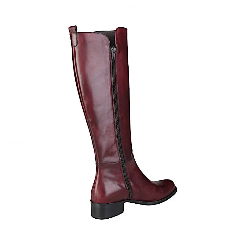 Botas altas burdeos mujer
