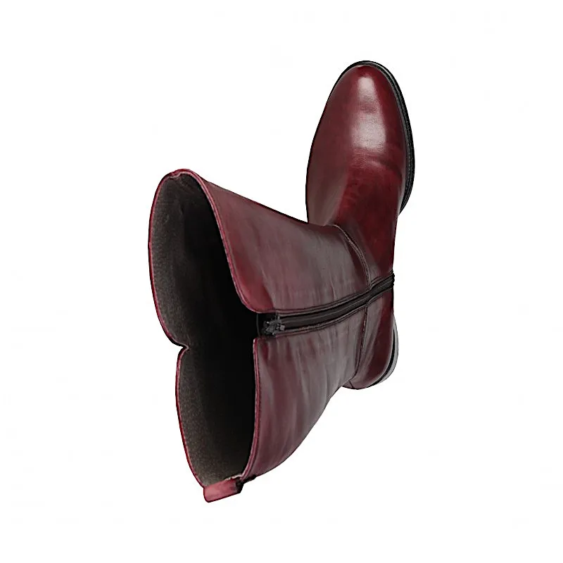 Botas altas burdeos mujer