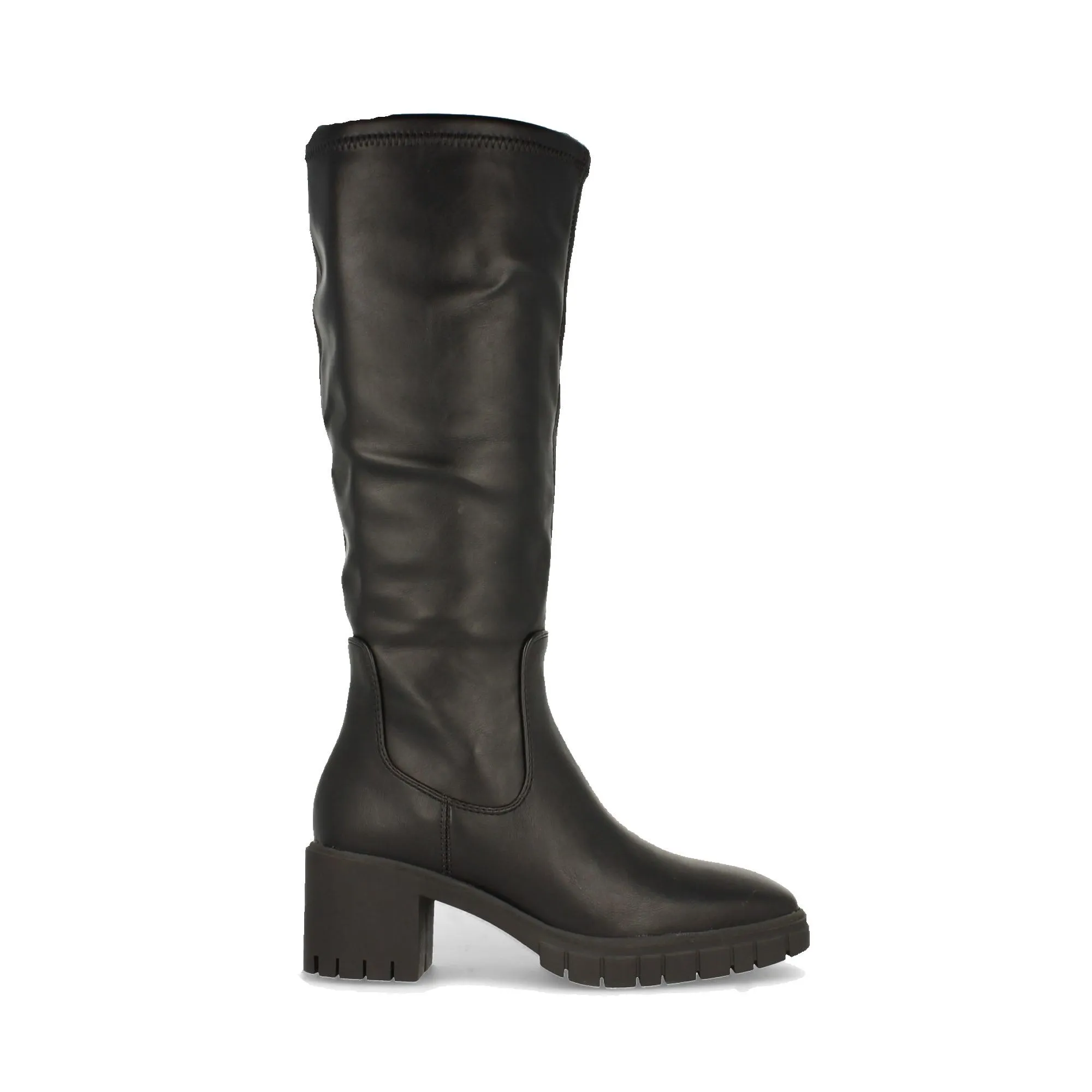 Botas altas con plataforma y suela track mujer color negro