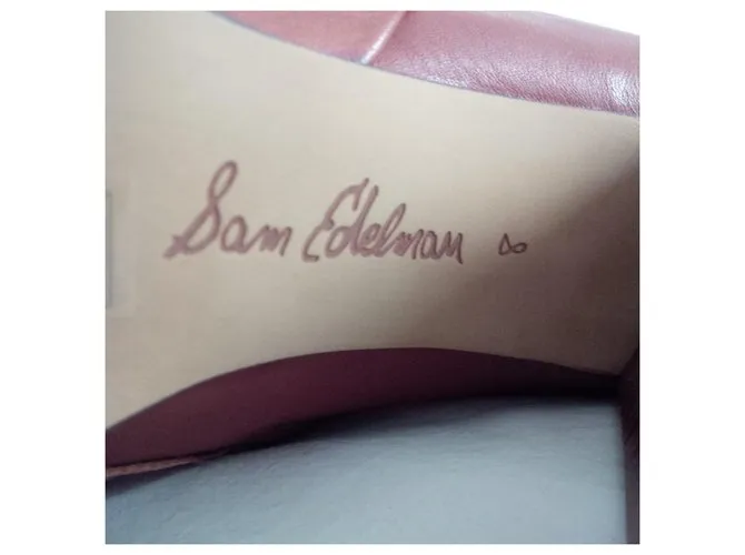 Botas altas de muslo de cuero Sam Edelman en rojo oxidado. Nunca usado. Roja 