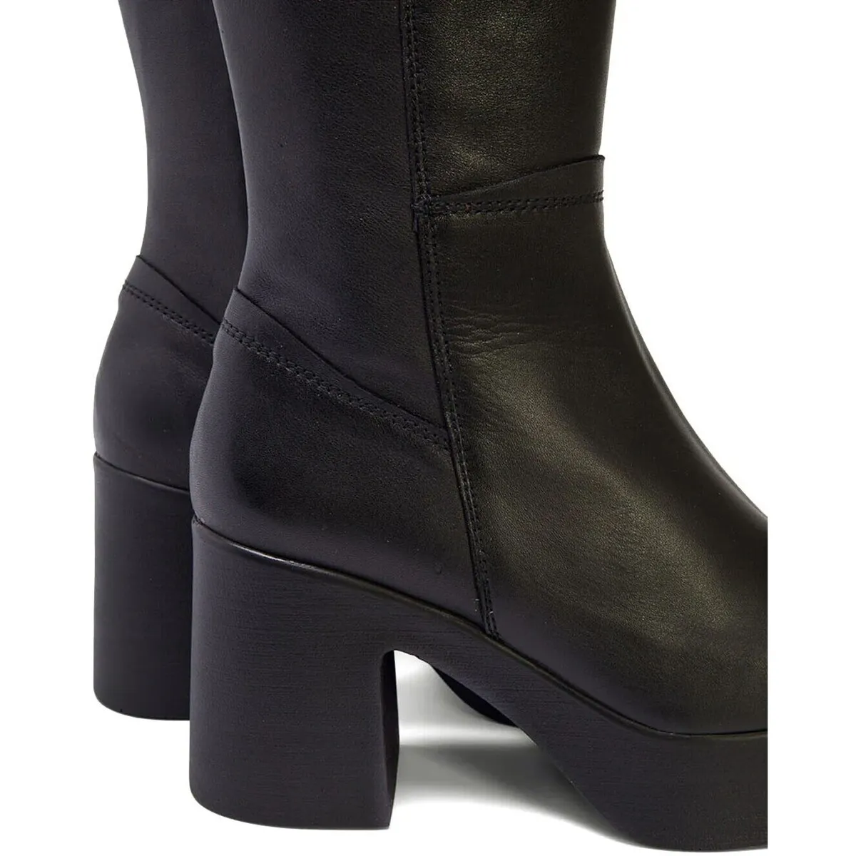 BOTAS ALTAS DE TACÓN CON CREMALLERA  LEA 4562 NEGRO