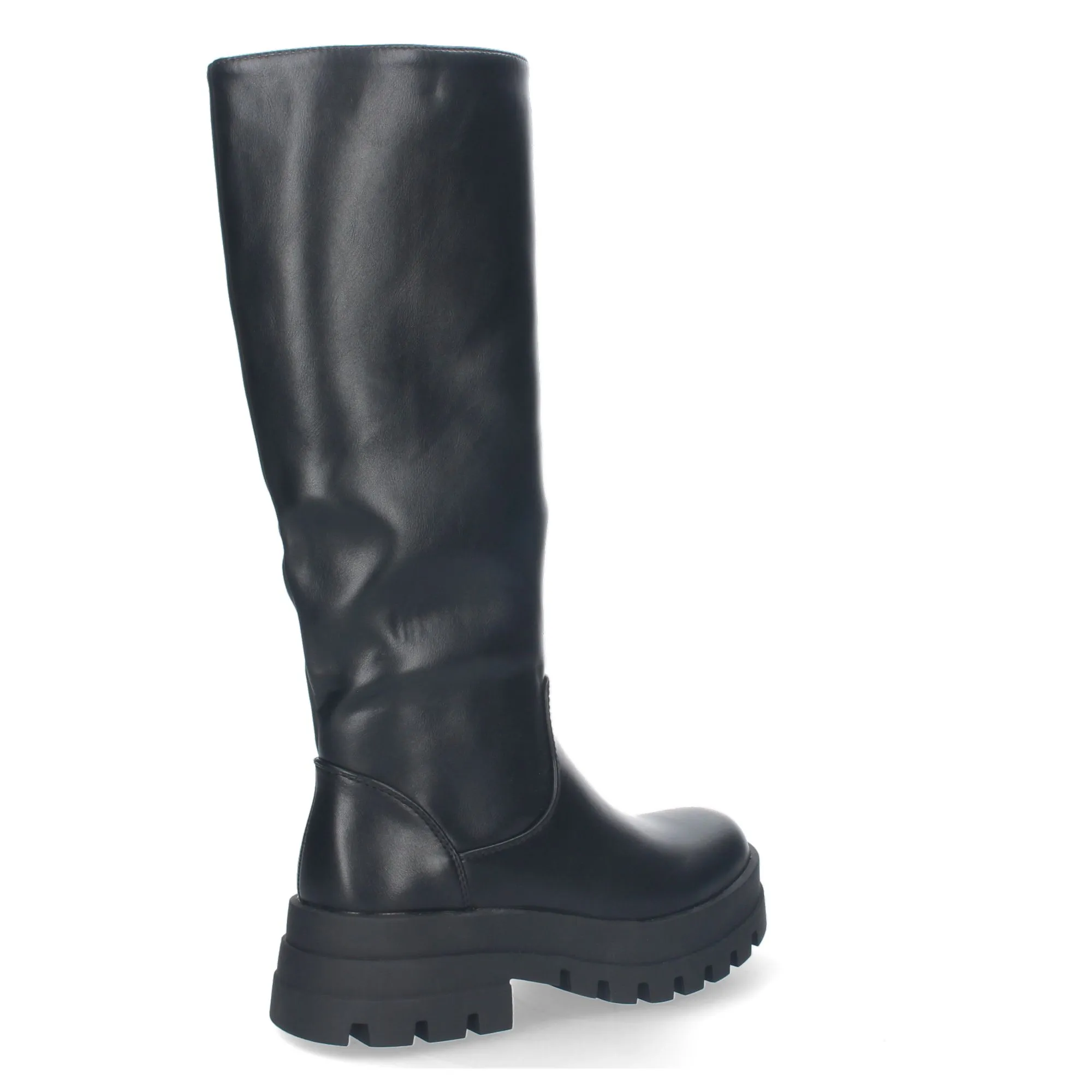 BOTAS ALTAS NEGRAS CóMODA SUELA DENTADA MUJER BC305