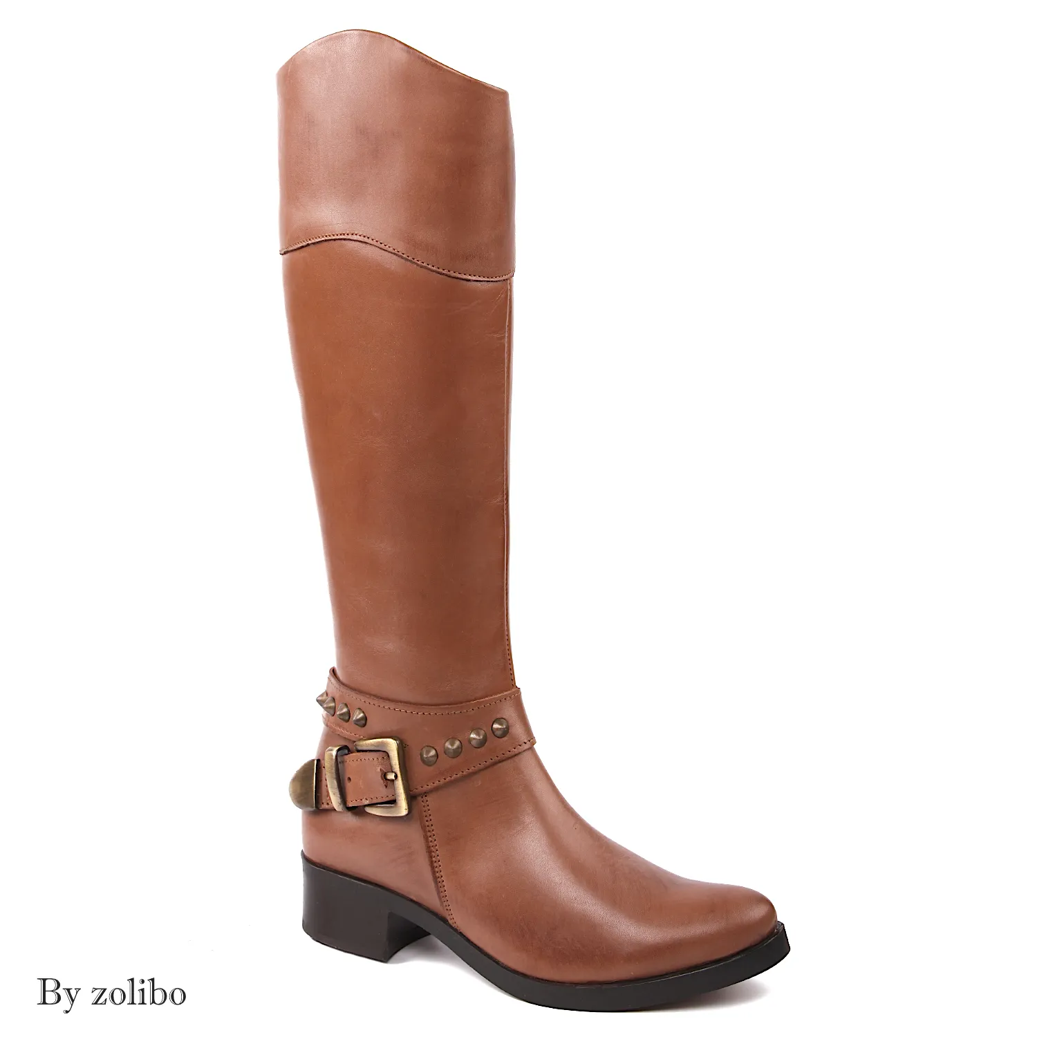 Botas altas taupe mujer