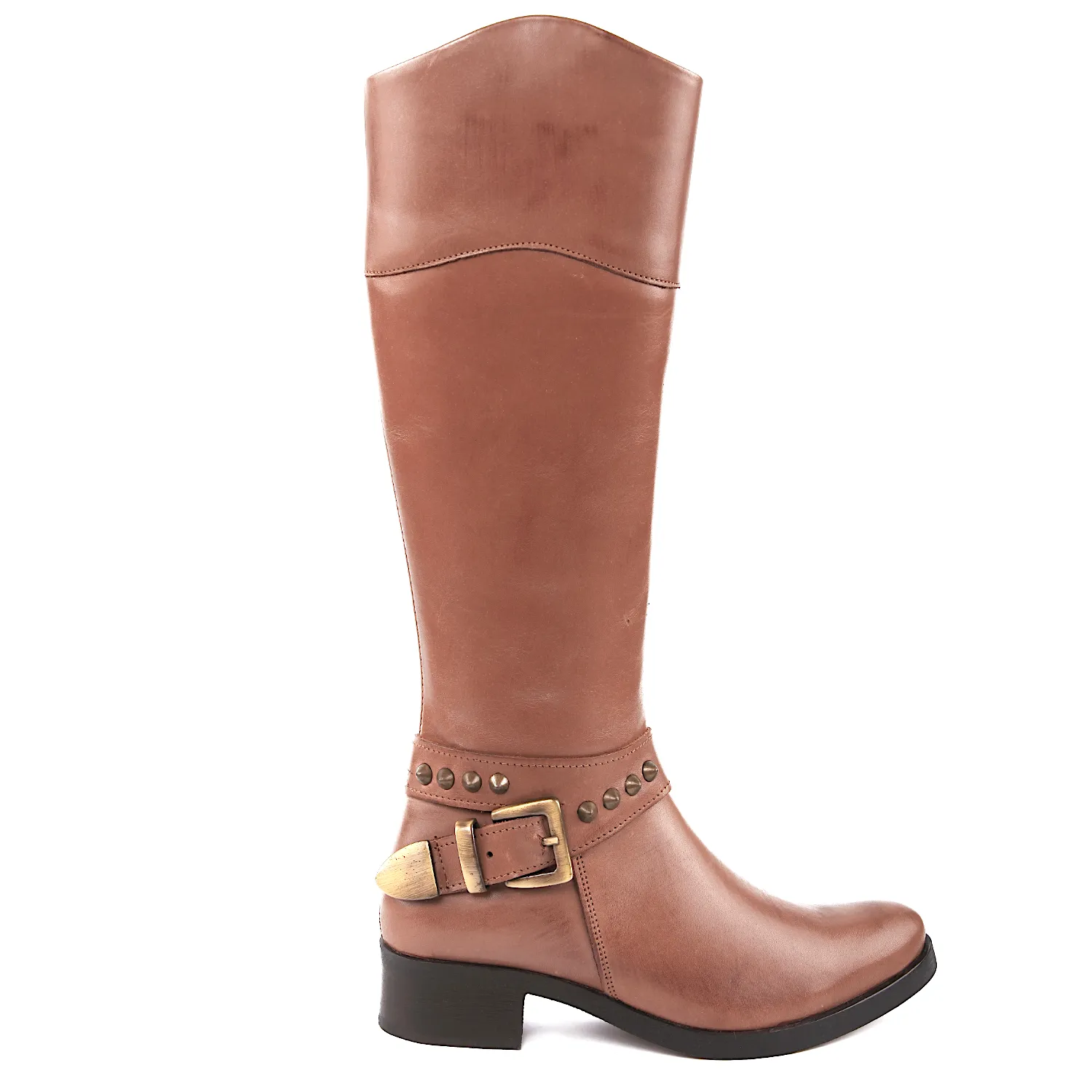 Botas altas taupe mujer