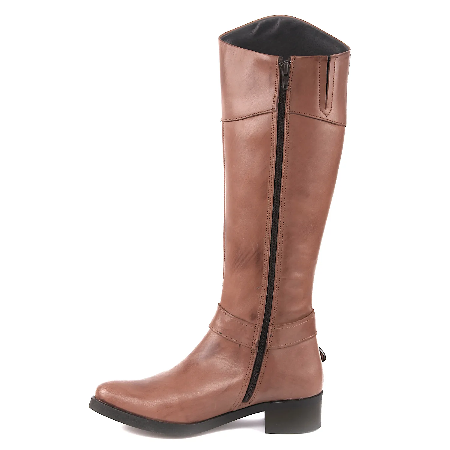 Botas altas taupe mujer