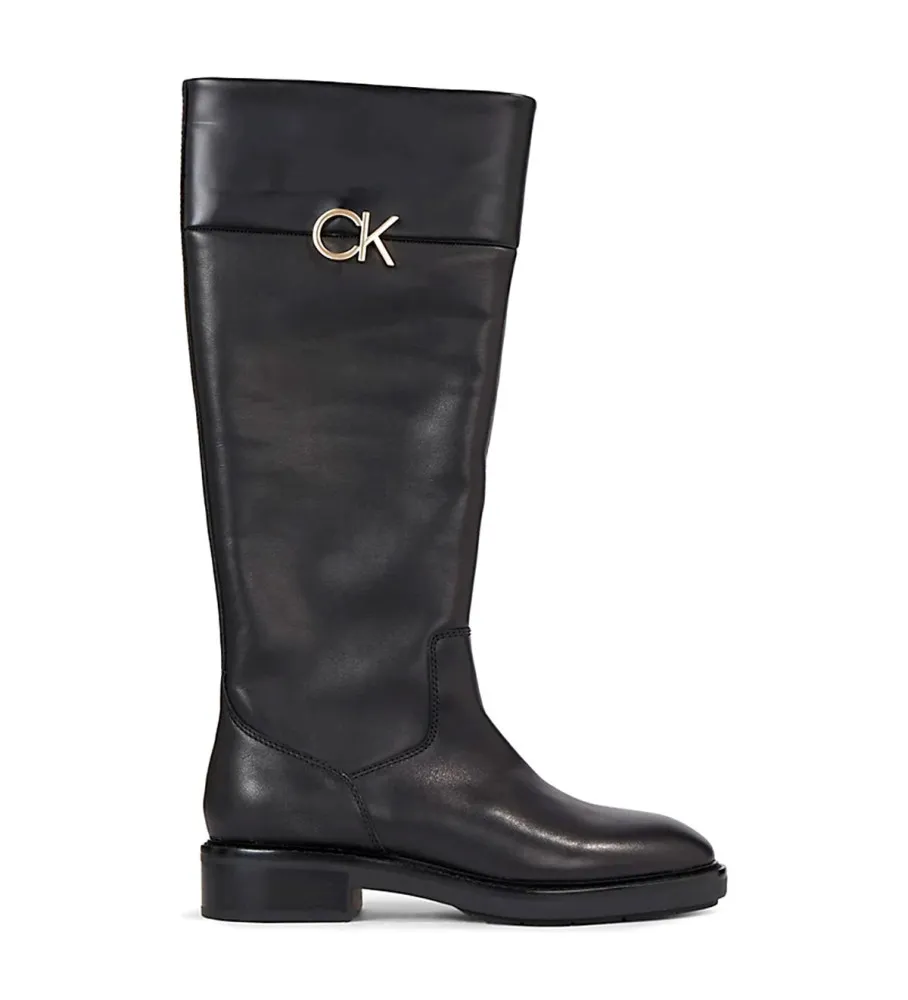 Botas de piel Básica negro