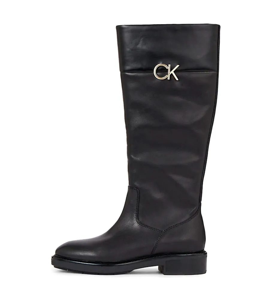 Botas de piel Básica negro