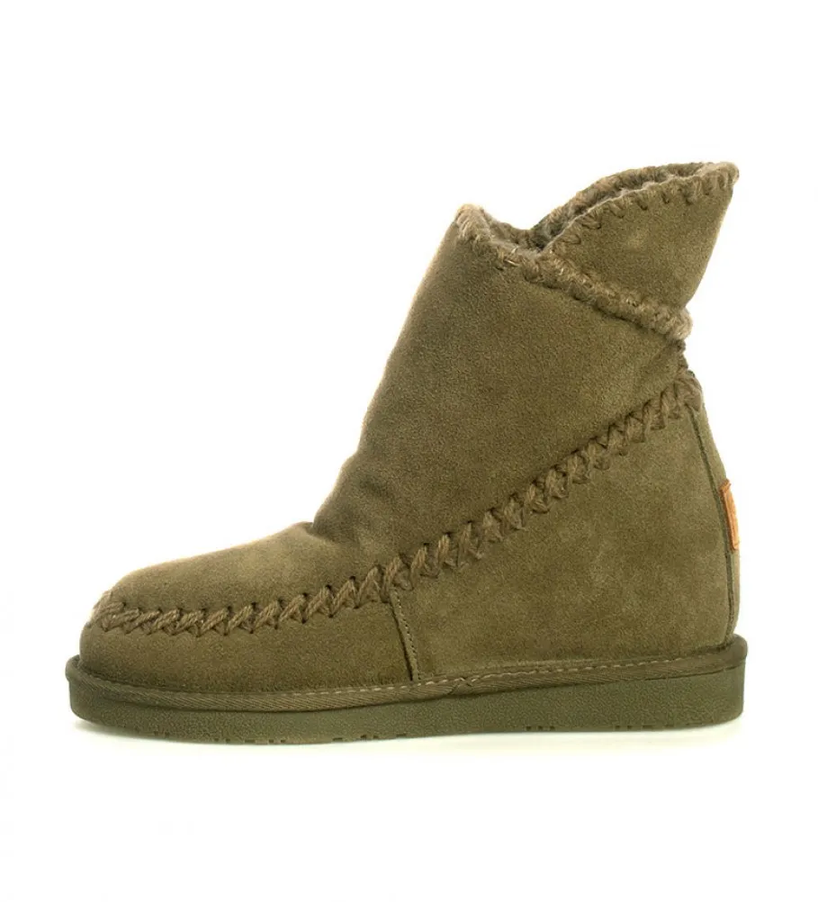 BOTAS DE PIEL JOSCA TAUPE ALTURA CUñA INTERNA + SUELA: 7CM