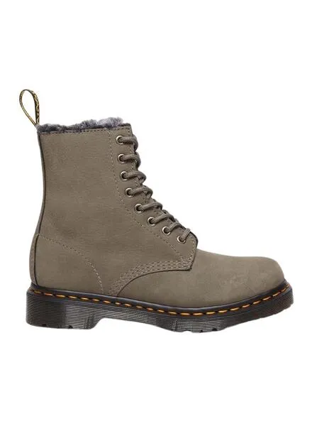 Botas Dr Martens 1460 Serena Piel Gris Para Mujer