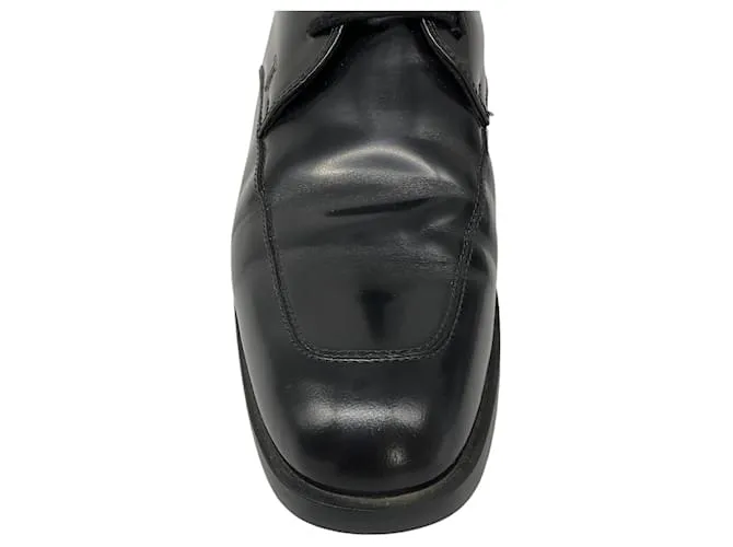 Botines de cuero negro con cordones Tod's 
