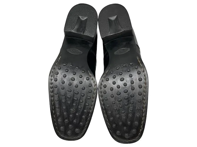 Botines de cuero negro con cordones Tod's 