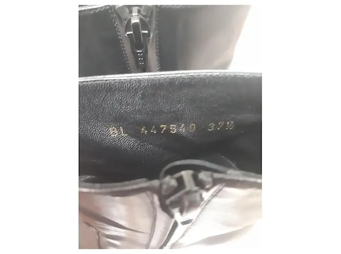 Botines de cuero negro con plataforma Candy de Saint Laurent 37.5 US 7.5 Reino Unido 4.5 