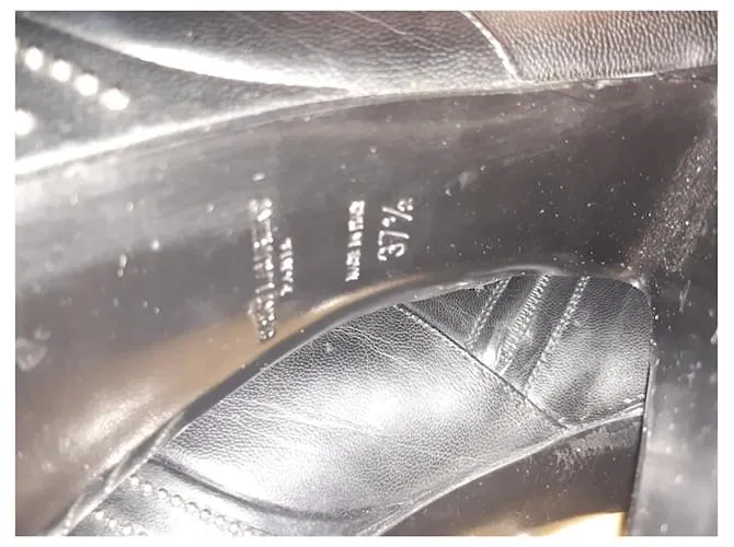 Botines de cuero negro con plataforma Candy de Saint Laurent 37.5 US 7.5 Reino Unido 4.5 