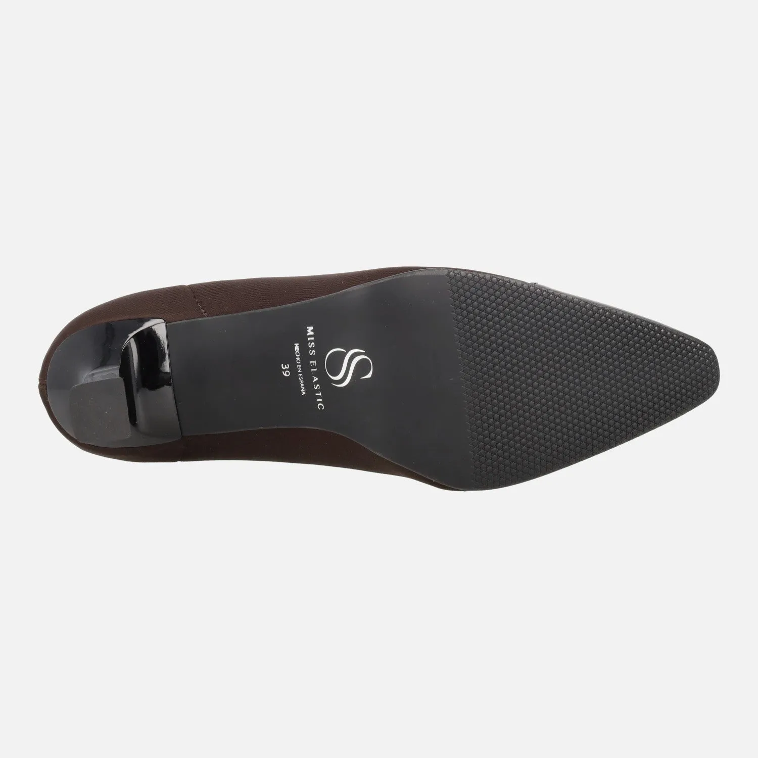 Botines de tacón fino con puntera afilada Off en tejido Water repellent
