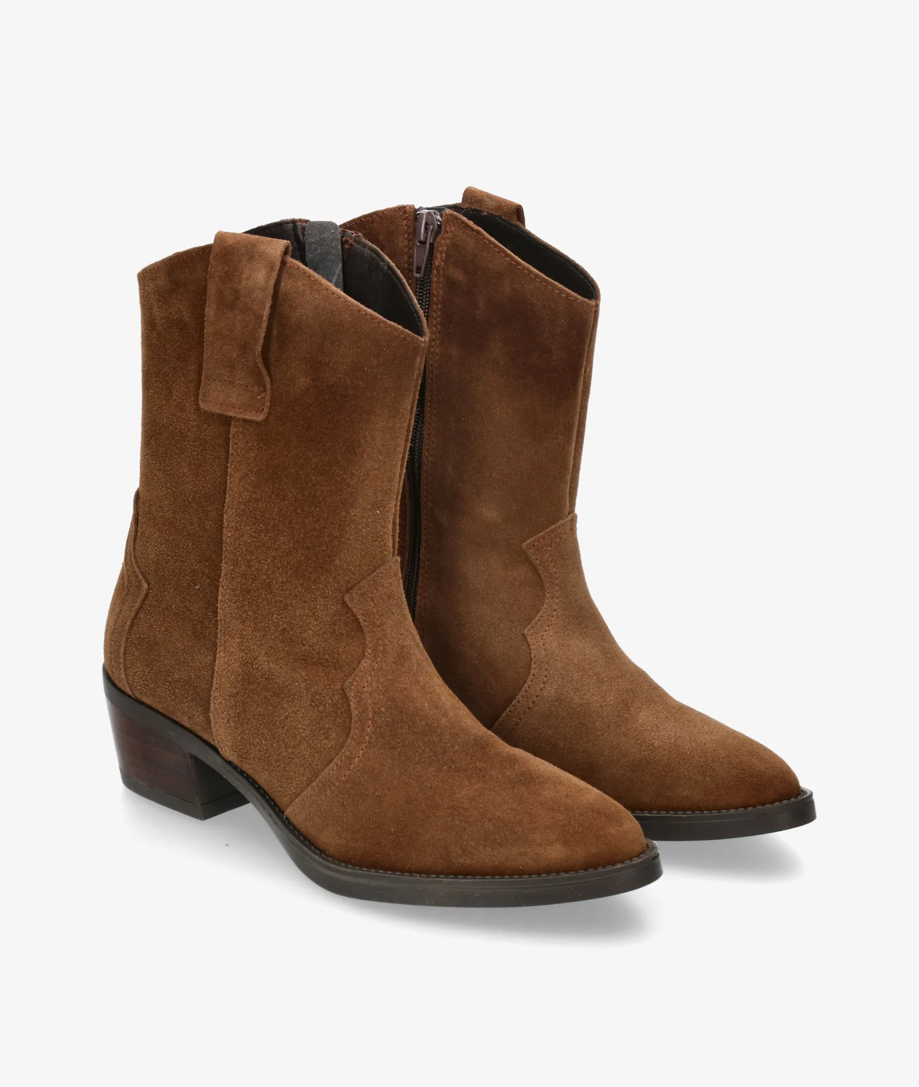 Botines Rhostock  13787 en serraje cuero