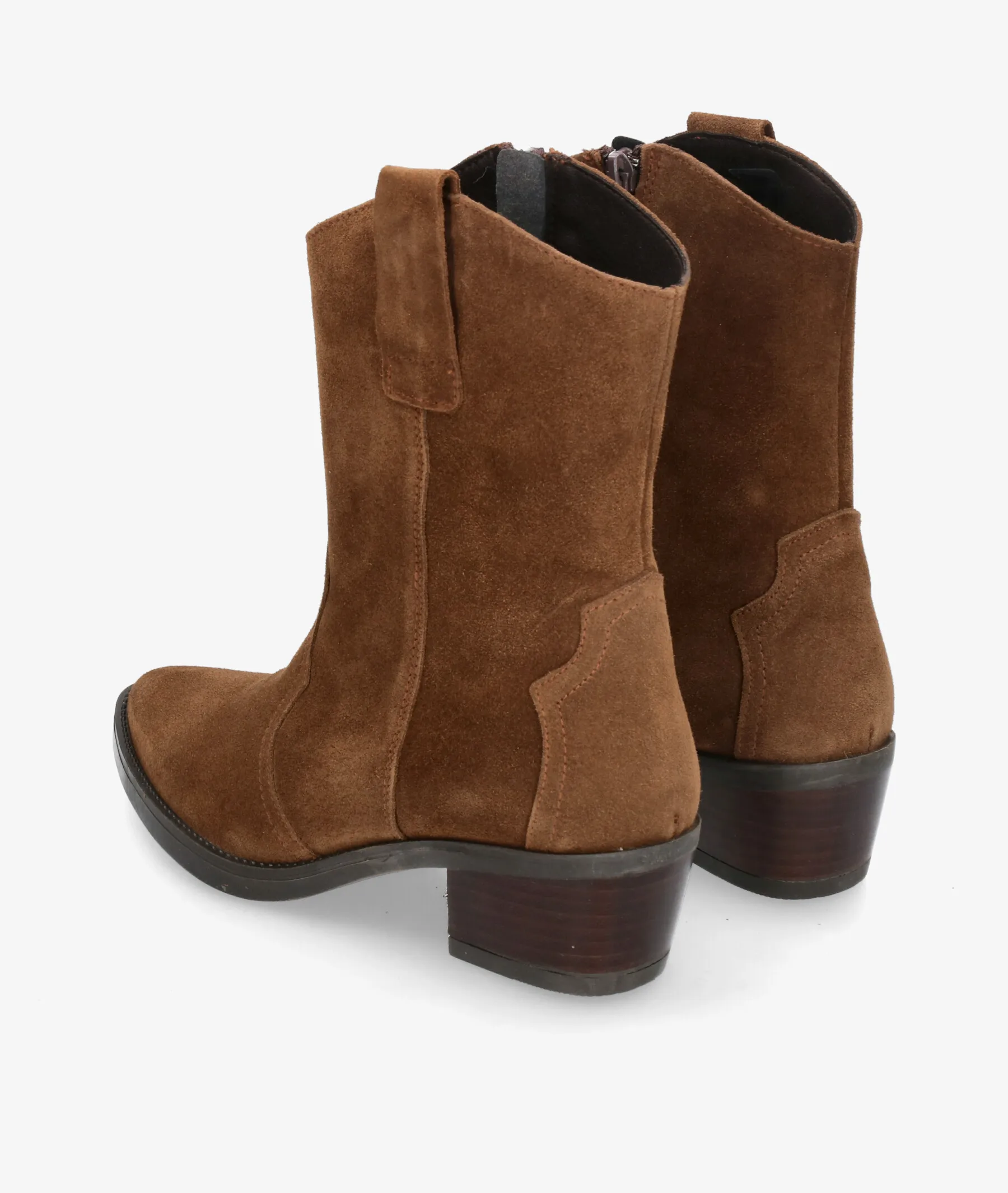 Botines Rhostock  13787 en serraje cuero