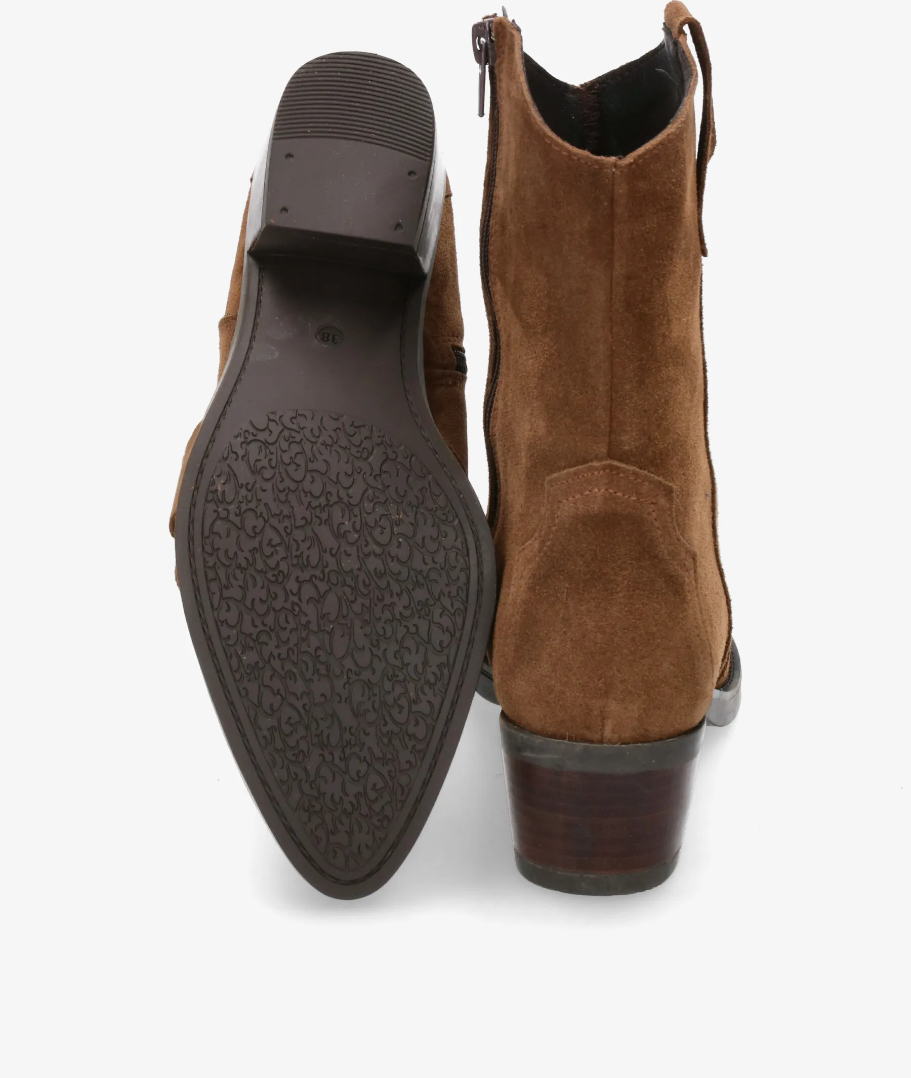 Botines Rhostock  13787 en serraje cuero