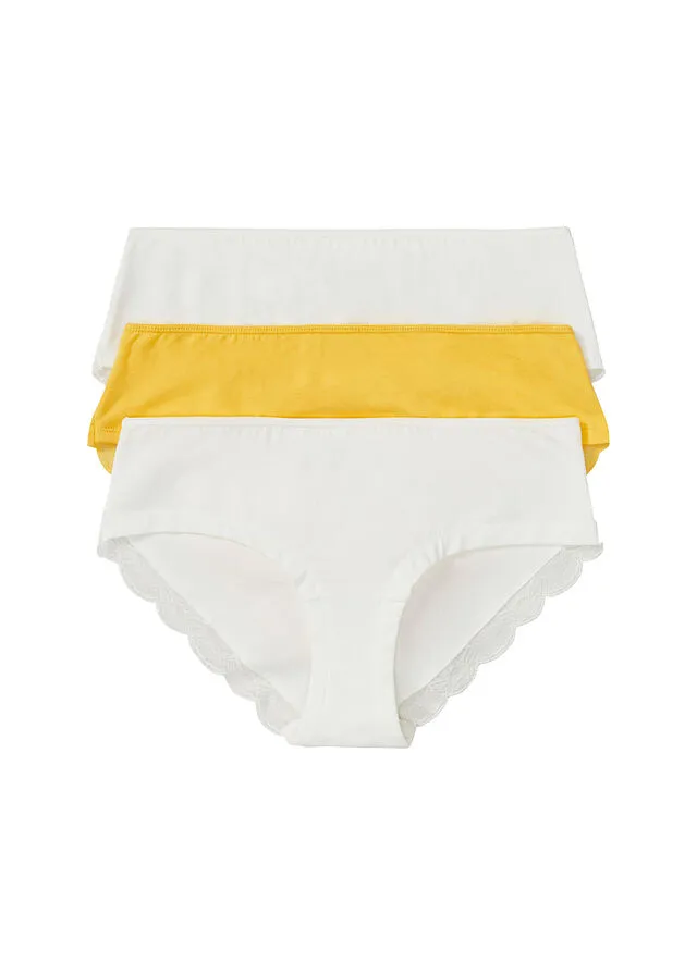 Braguita de cintura baja blanco lana+girasol