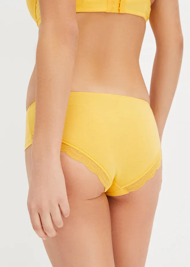 Braguita de cintura baja blanco lana+girasol