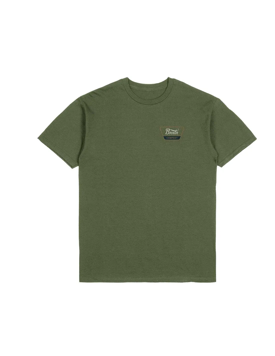 BRIXTON LINDWOOD S/S STT IVY GREEN/TOBACCO BROWN/IVORY
