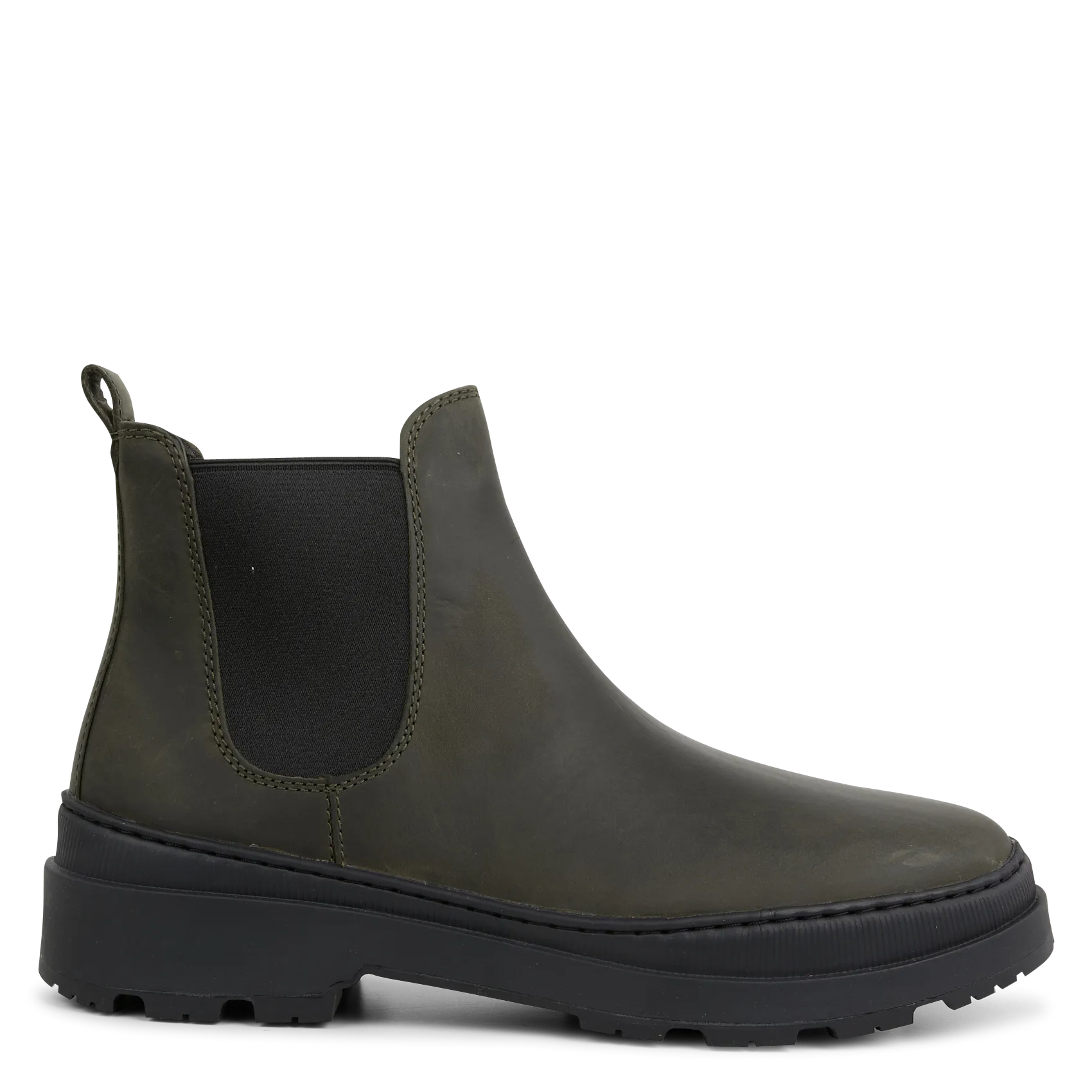 BRUTUS TREK  BOTINES DE CUERO CON PUNTA REDONDA EN VERDE