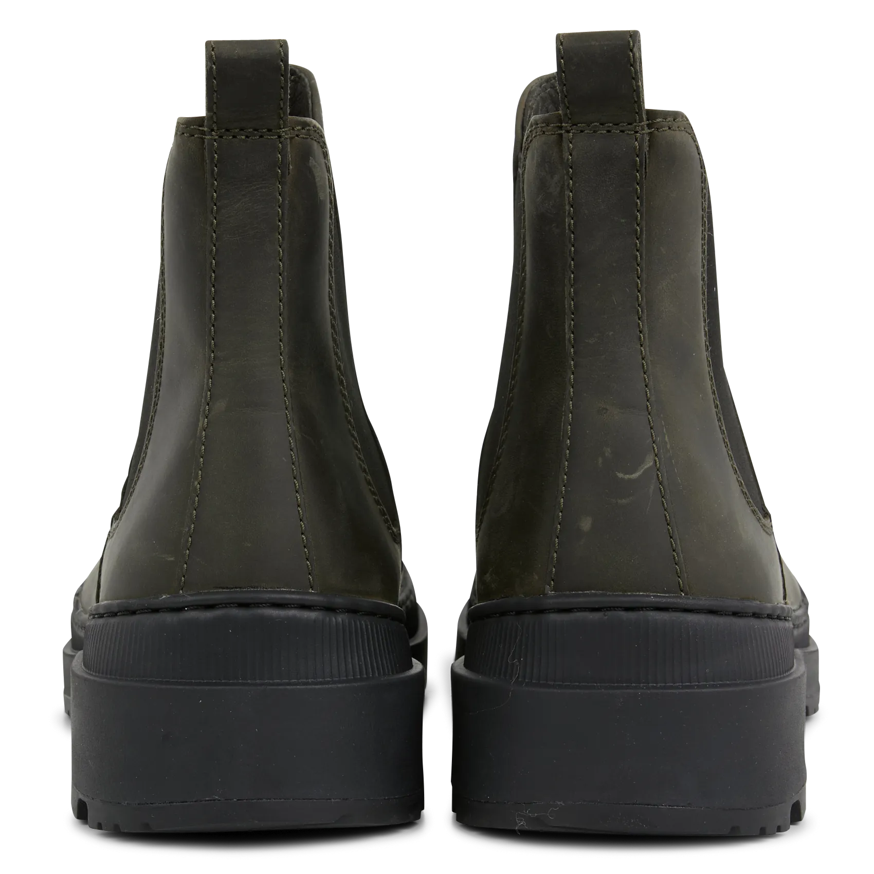 BRUTUS TREK  BOTINES DE CUERO CON PUNTA REDONDA EN VERDE