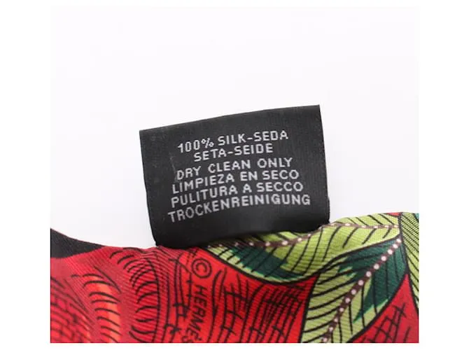 Bufanda de seda Hermès Twilly Tree of Song Negro Multicolor 