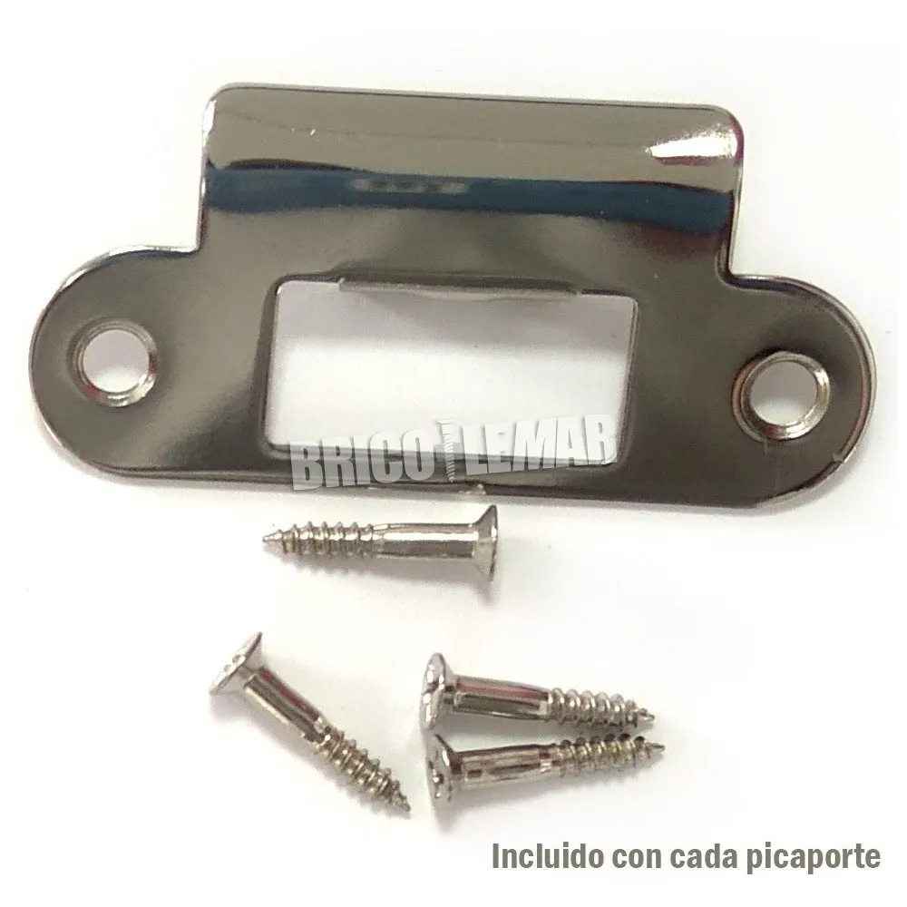 Caja de 10 cerraduras para madera picaporte unificado Tesa 134 U 5R NH niquelado frente redondo