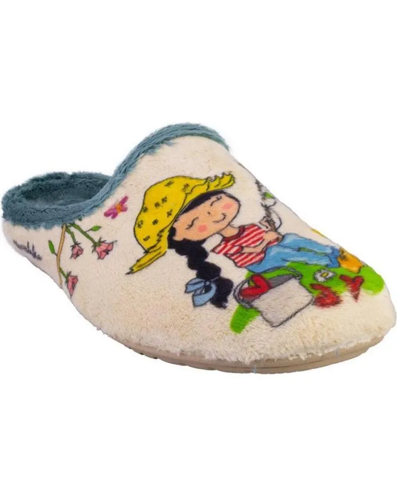 Calzado de casa   de Mujer CUQUE 7525 ZAPATILLAS DE CASA DE MUJER  BEIGE