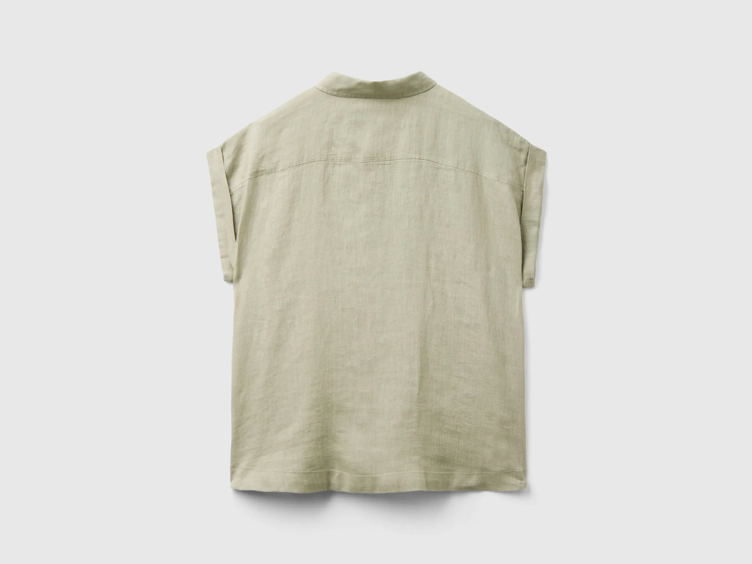 Camisa boxy fit de lino puro