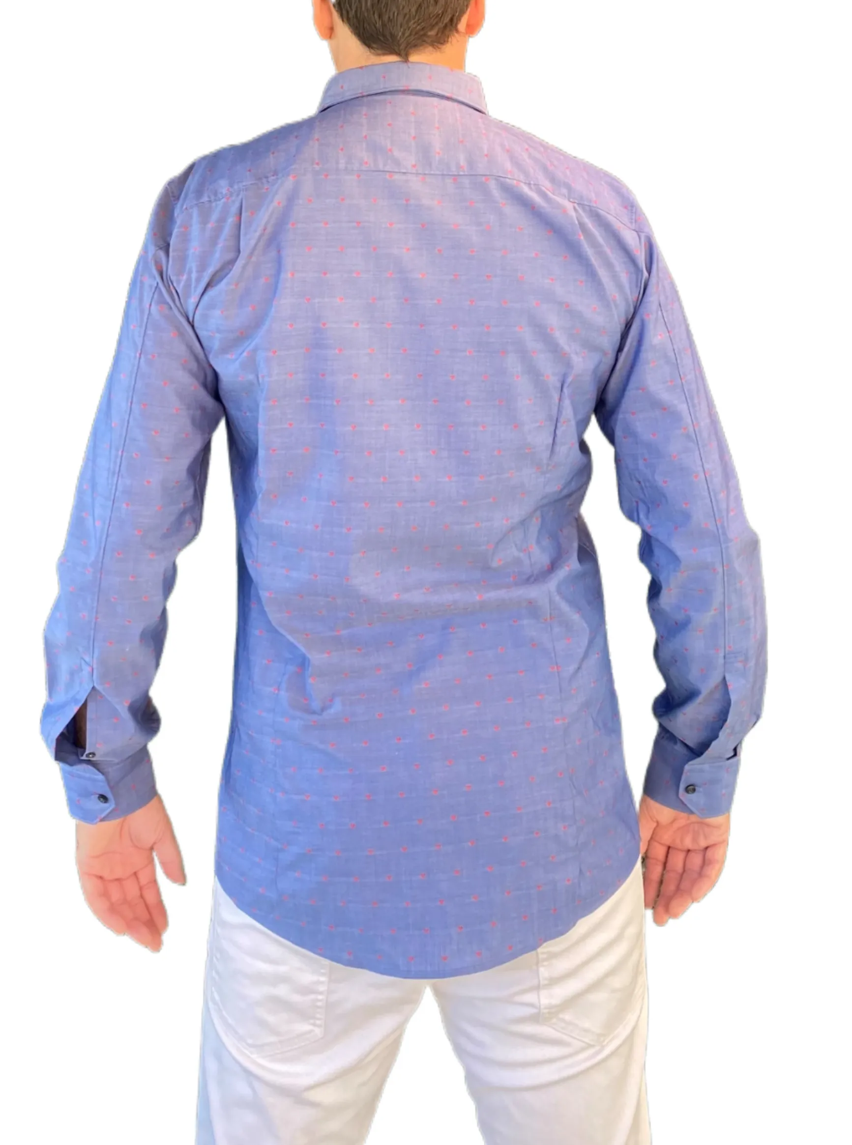 Camisa de hombre azul con estampado de Hugo Boss