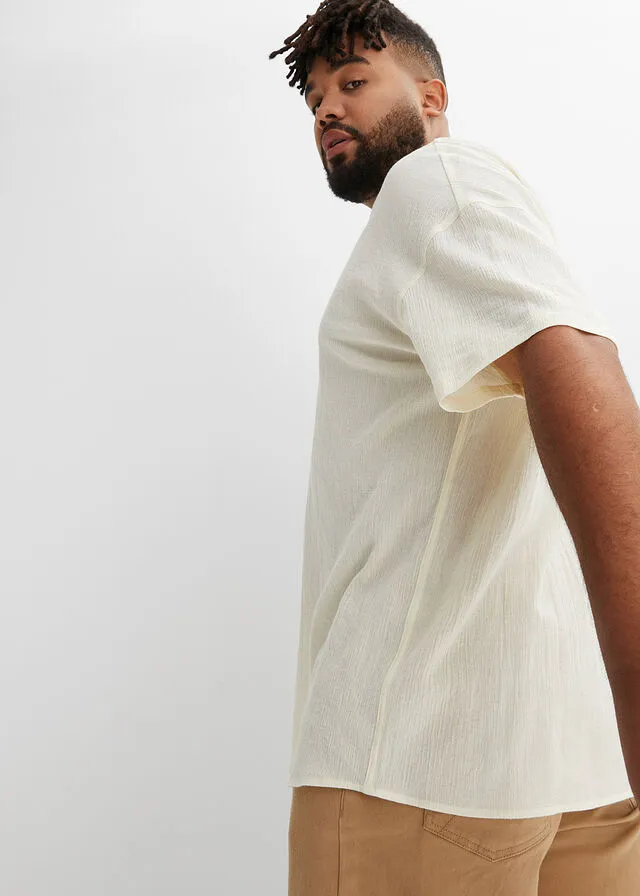 Camisa de manga corta Blanco lana