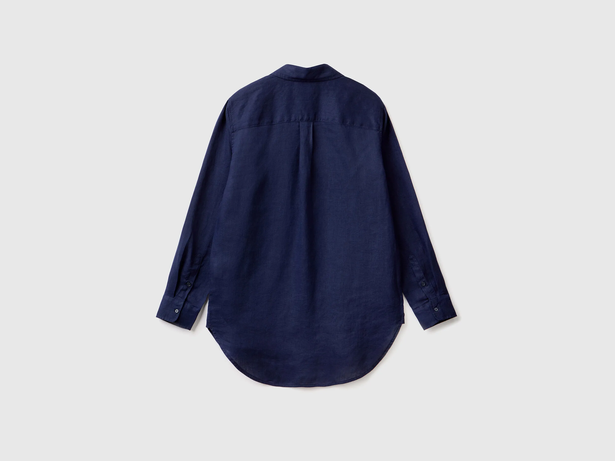 Camisa larga de 100 % lino