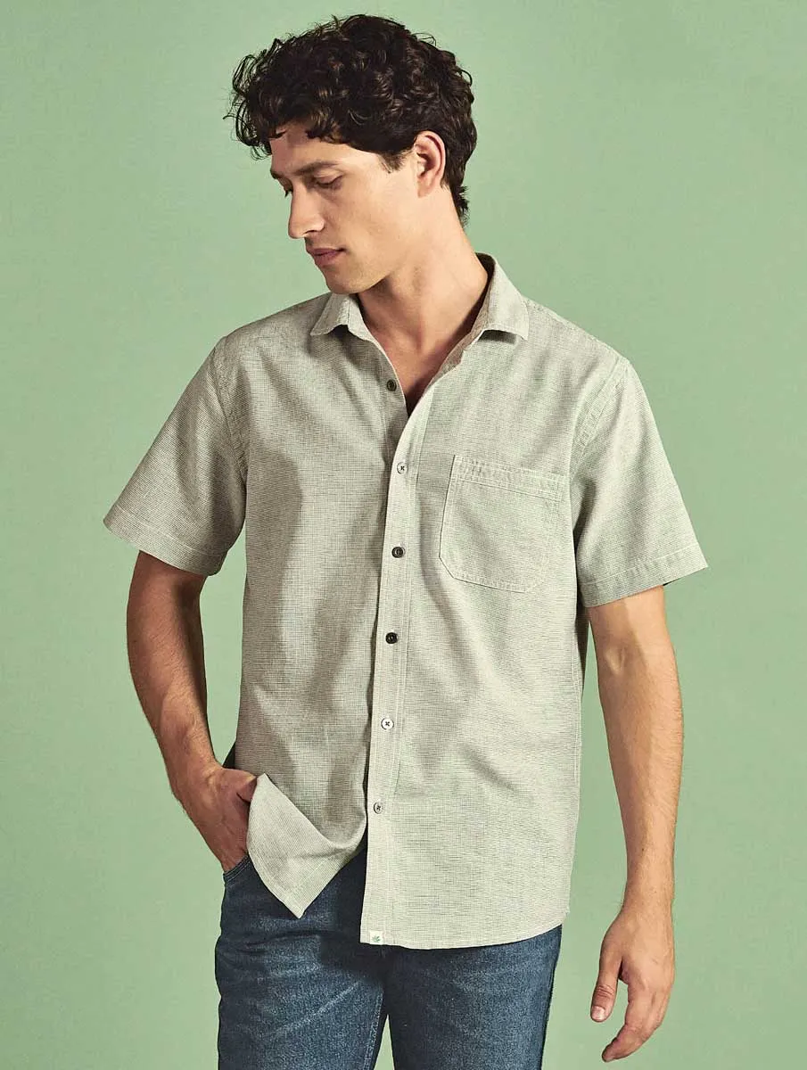 Camisa vegana de manga corta ecológica para hombre