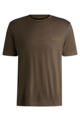 Camiseta BOSS x ASTON MARTIN en punto de lana merina