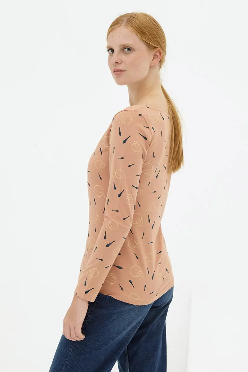 Camiseta básica rosa pastel de algodón orgánico