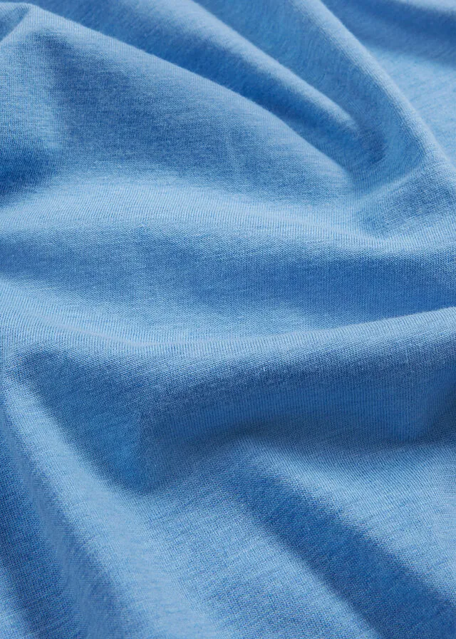Camiseta con contenido de seda azul provenzal