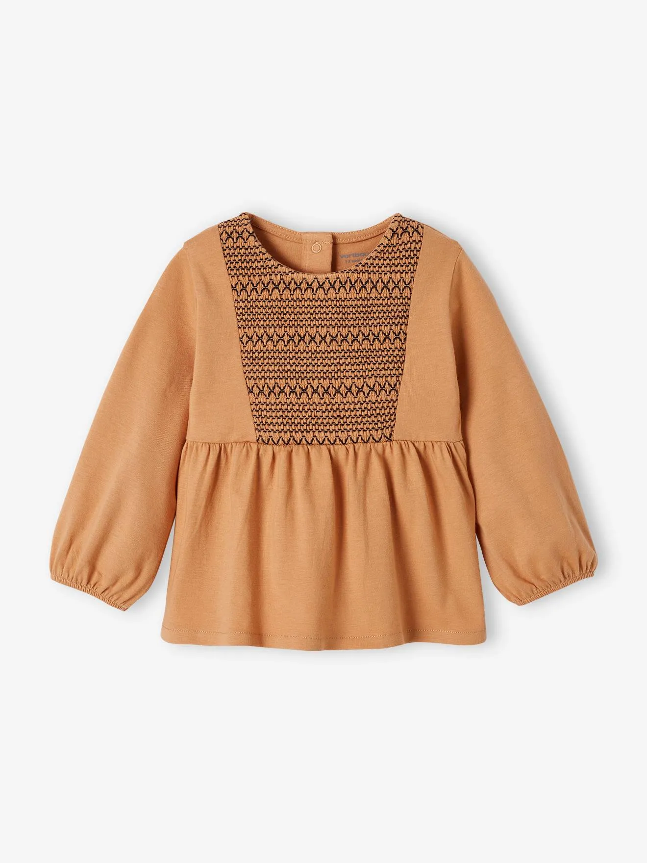 Camiseta con smocks para bebé