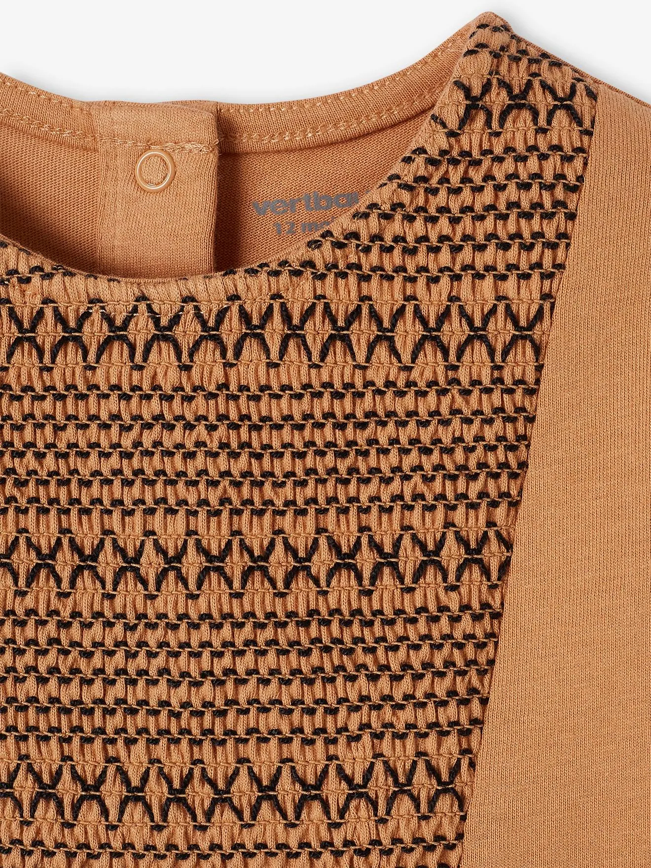 Camiseta con smocks para bebé