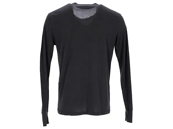 Camiseta de manga larga Tom Ford de lyocell negro 