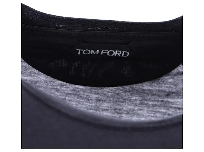 Camiseta de manga larga Tom Ford de lyocell negro 