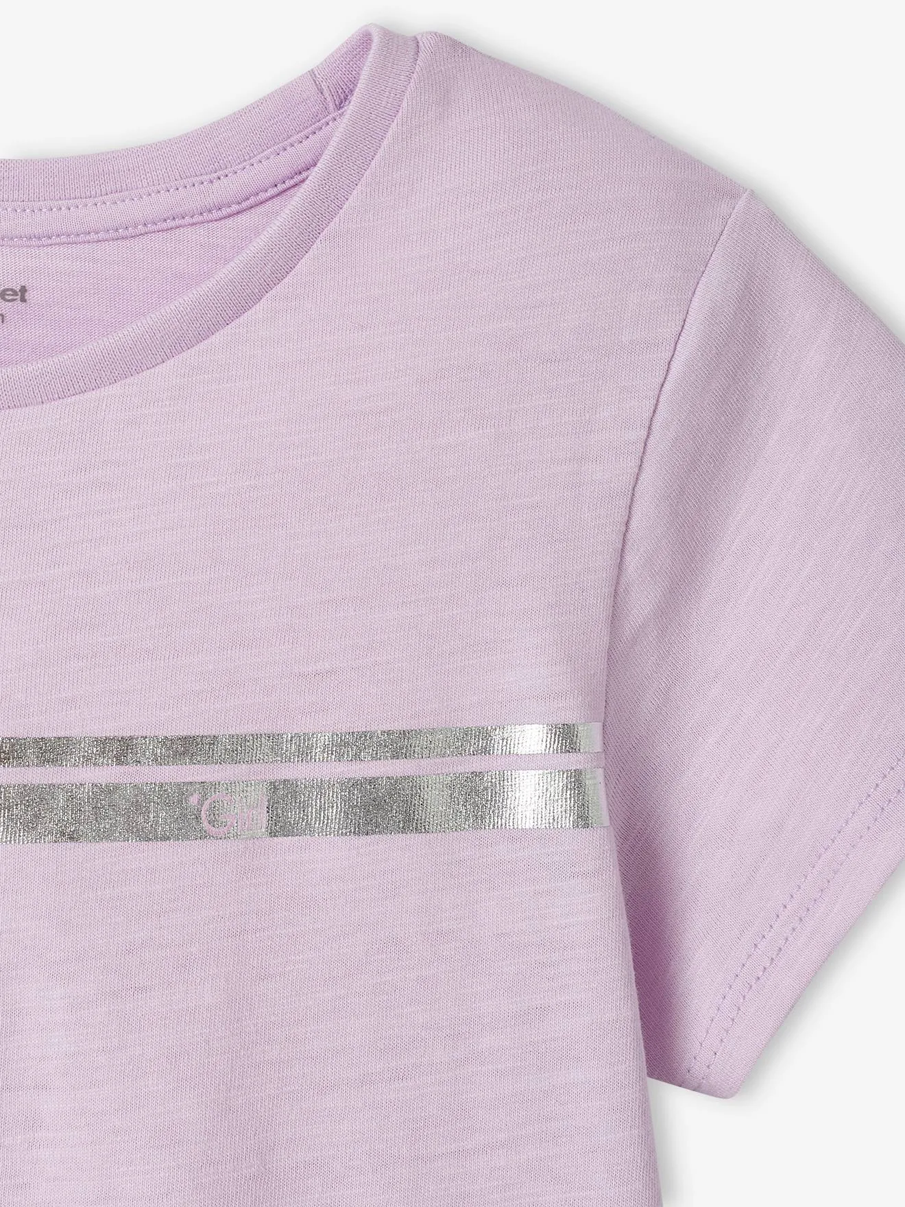 Camiseta deportiva a rayas irisadas, para niña