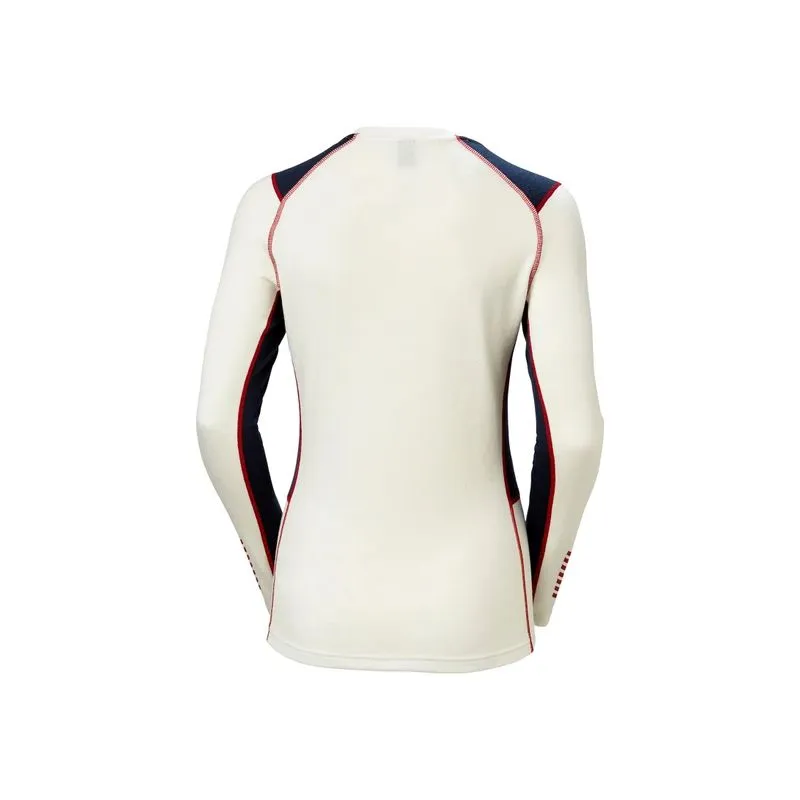 Camiseta Helly Hansen Lifa Merino Midweight Crew (Offwhite) Mujer