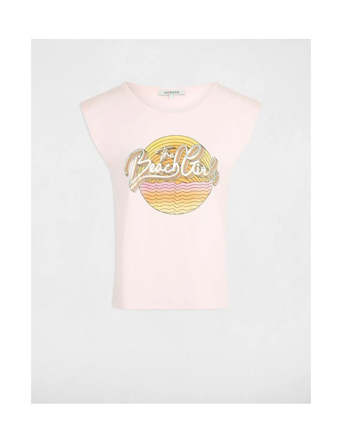 CAMISETA MC MORGAN DGIRLS ROSA BEACH