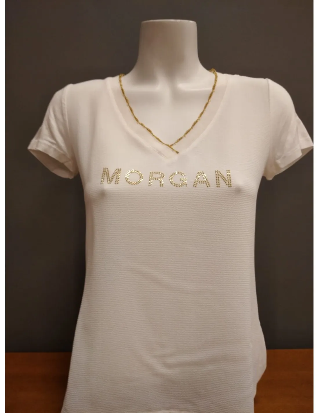 CAMISETA MC MORGAN TLOGO 2 TEJIDOS LOGO